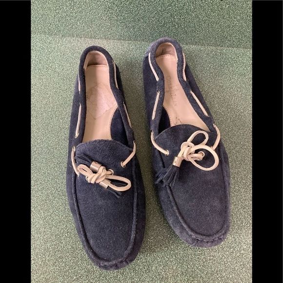 Cole Haan Blue Suede Leather Driving Moccasin - Picture 2 of 16
